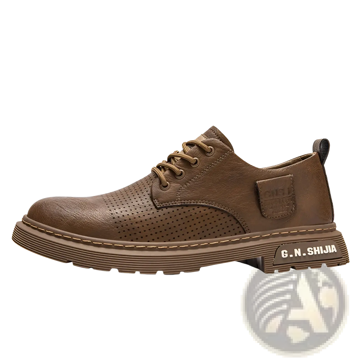 Men's Leather Perforated Business Casual Shoes