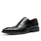 Men's Leather Brogue Oxford Shoes with Rubber Sole