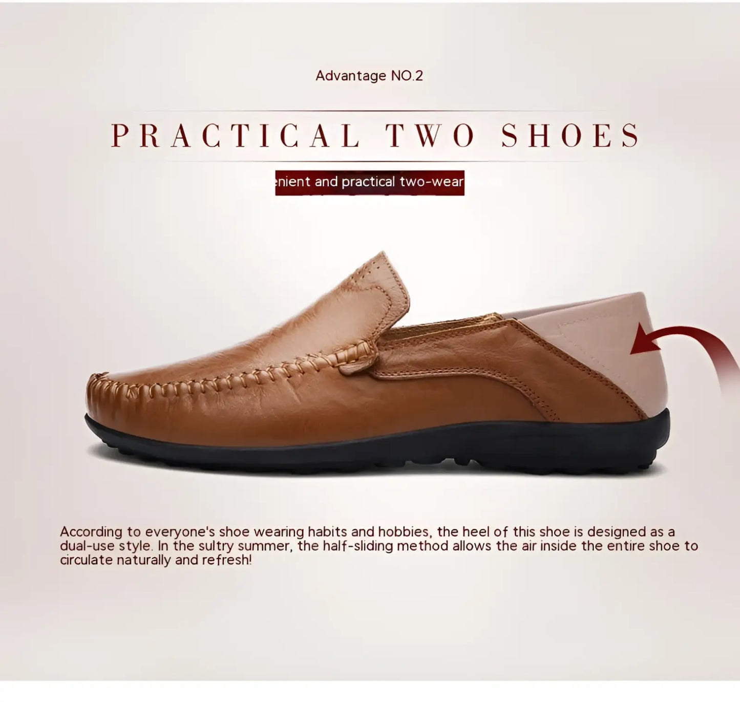 Men's Leather Slip on Loafers Business Casual Shoes