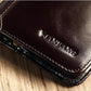 Men's Brown Leather Tri-fold Wallet with Id Window