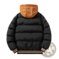Men's Letter Print Hooded Puffer Jacket