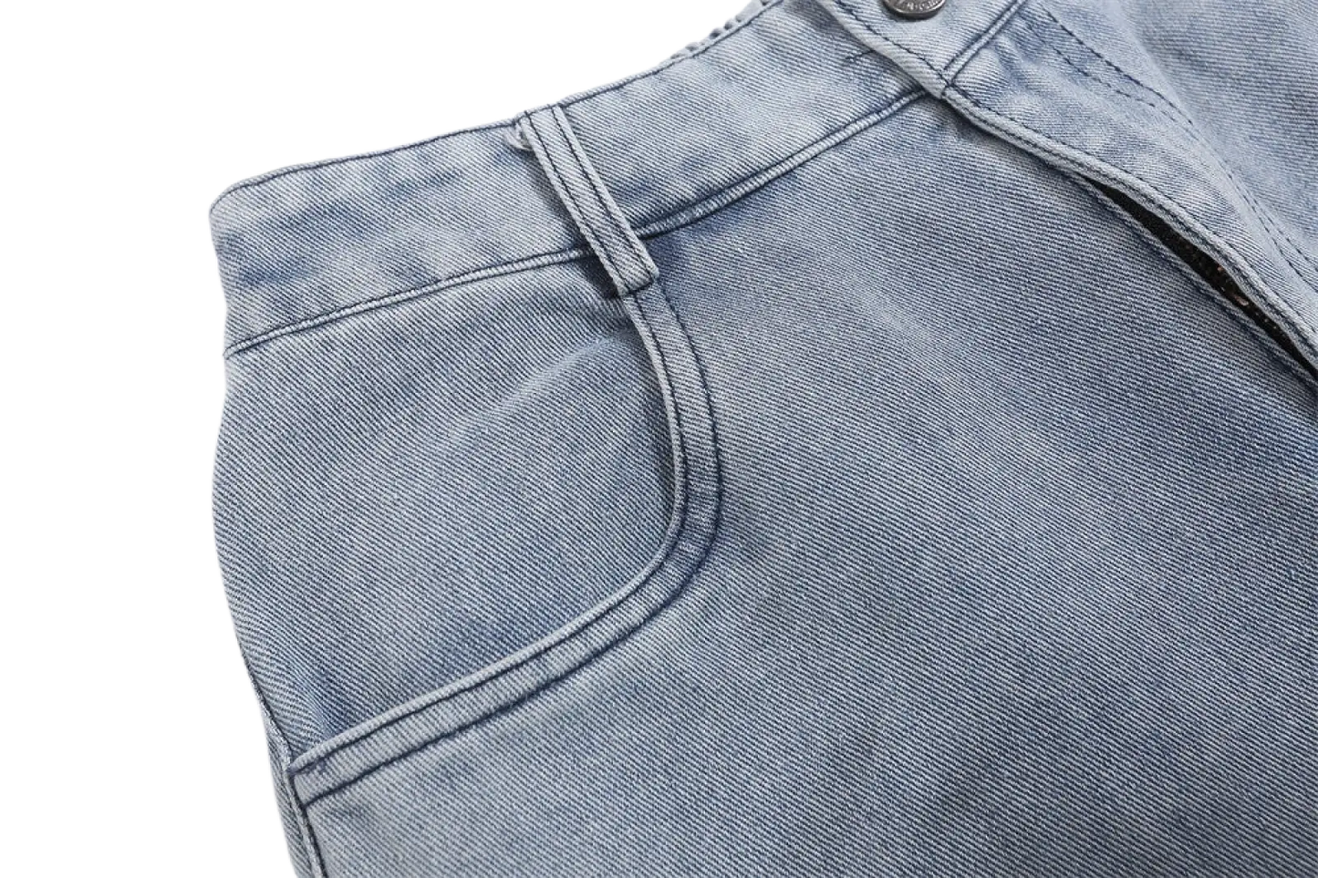 Men's Light Wash Loose Fit Straight Leg Denim Jeans