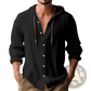 Men's Lightweight Hooded Button Up Cardigan Shirt