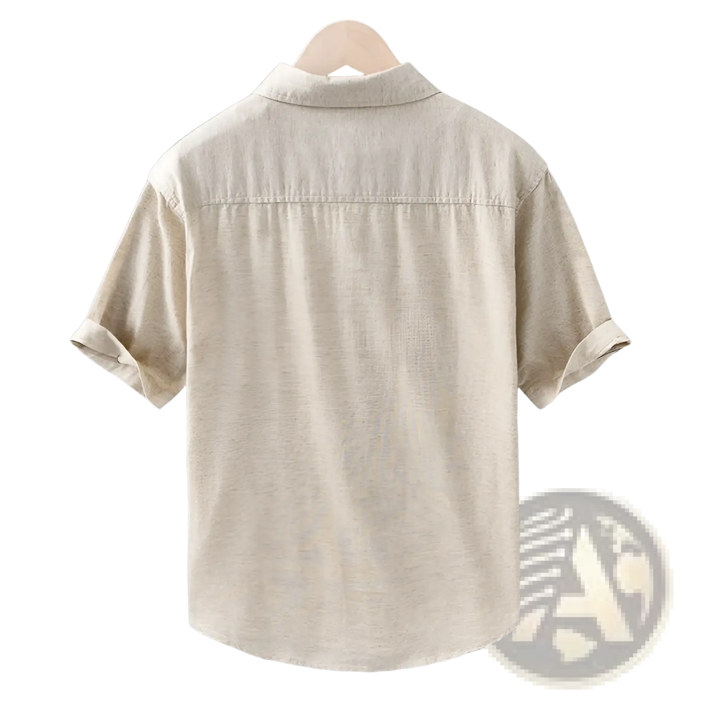Men's Lightweight Loose Fit Linen Short Sleeve Shirt