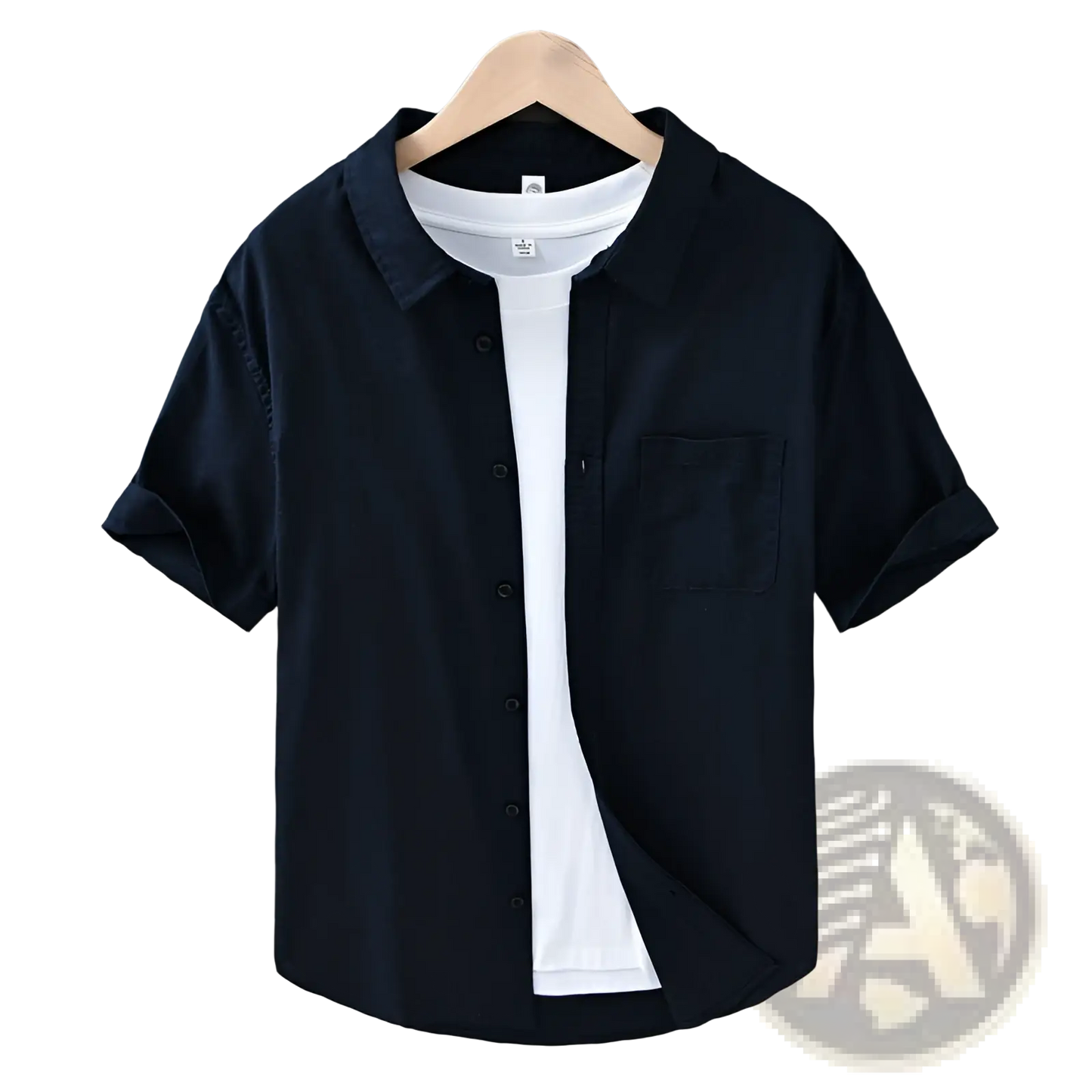 Men's Lightweight Loose Fit Linen Short Sleeve Shirt