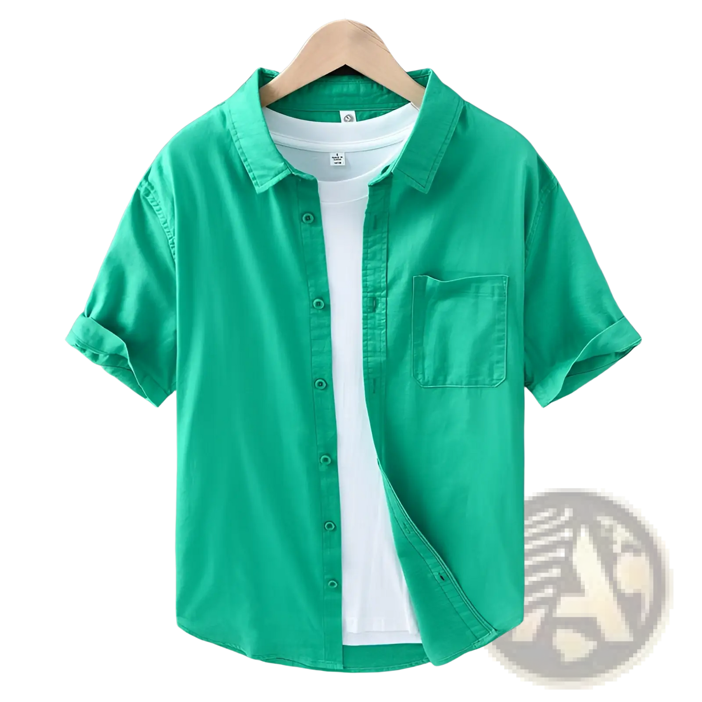 Men's Lightweight Loose Fit Linen Short Sleeve Shirt
