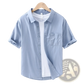 Men's Lightweight Loose Fit Linen Short Sleeve Shirt