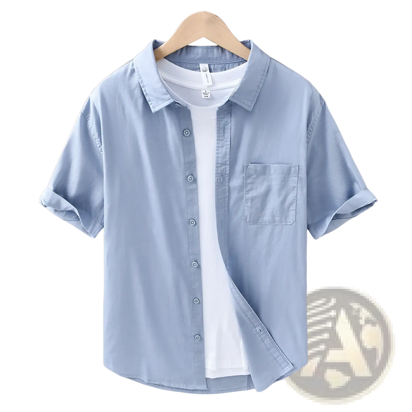 Men's Lightweight Loose Fit Linen Short Sleeve Shirt