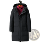 Men's Long Quilted Hooded Down Winter Jacket