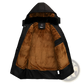 Men's Loose Hooded Quilted Puffer Jacket with Fleece Lining