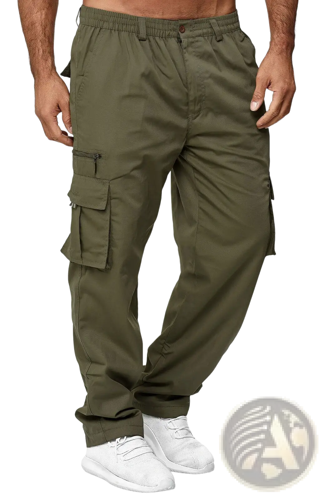 Men's Loose Multi-pocket Elastic Waist Cargo Pants