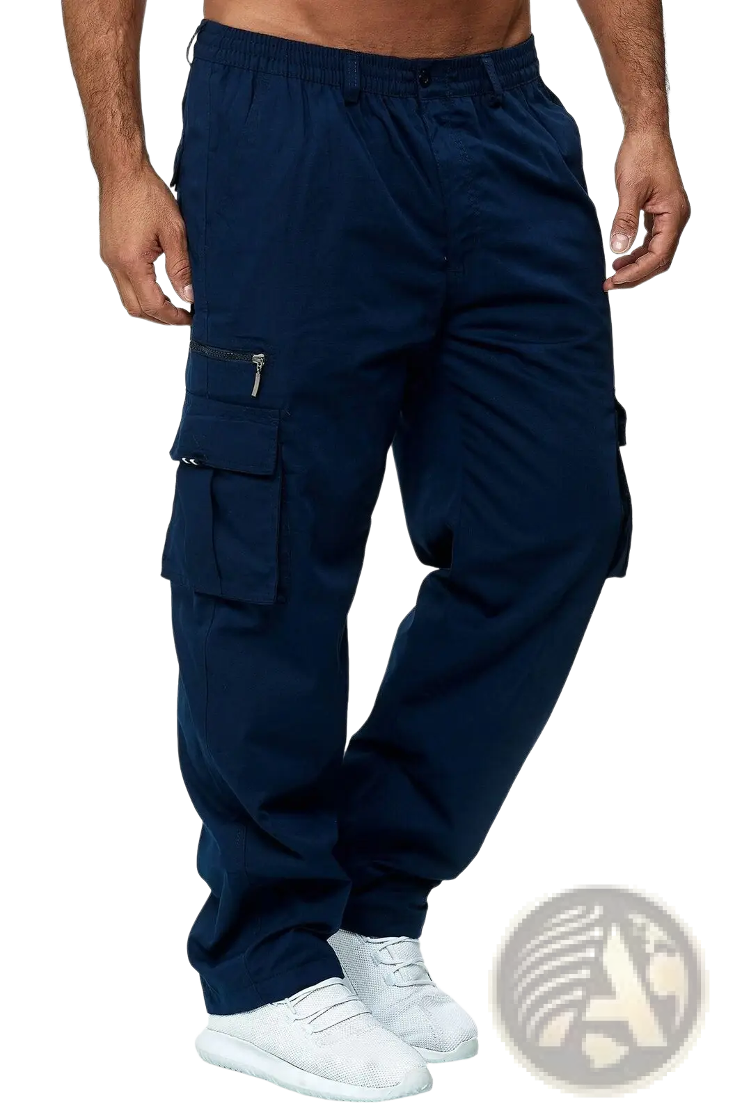 Men's Loose Multi-pocket Elastic Waist Cargo Pants