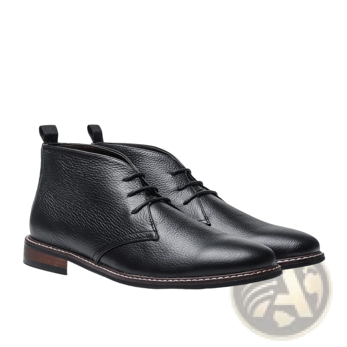 Men's Lychee Pattern Cowhide Chelsea Martin Boots
