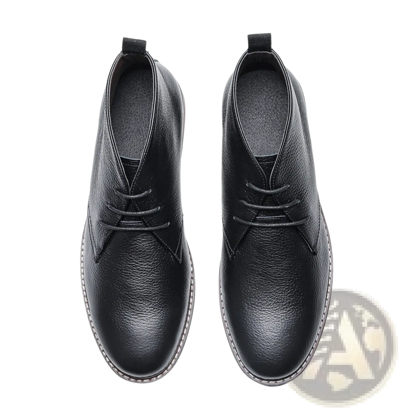 Men's Lychee Pattern Cowhide Chelsea Martin Boots