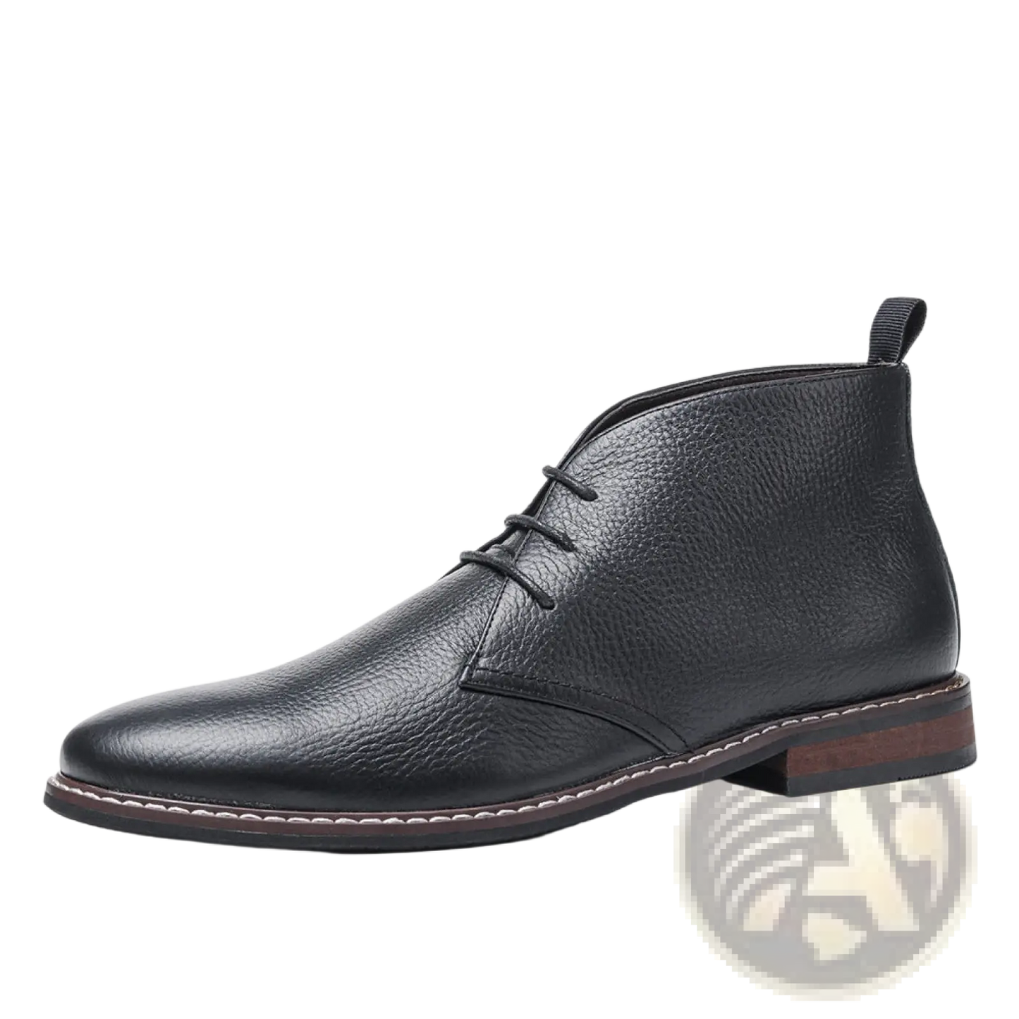 Men's Lychee Pattern Cowhide Chelsea Martin Boots