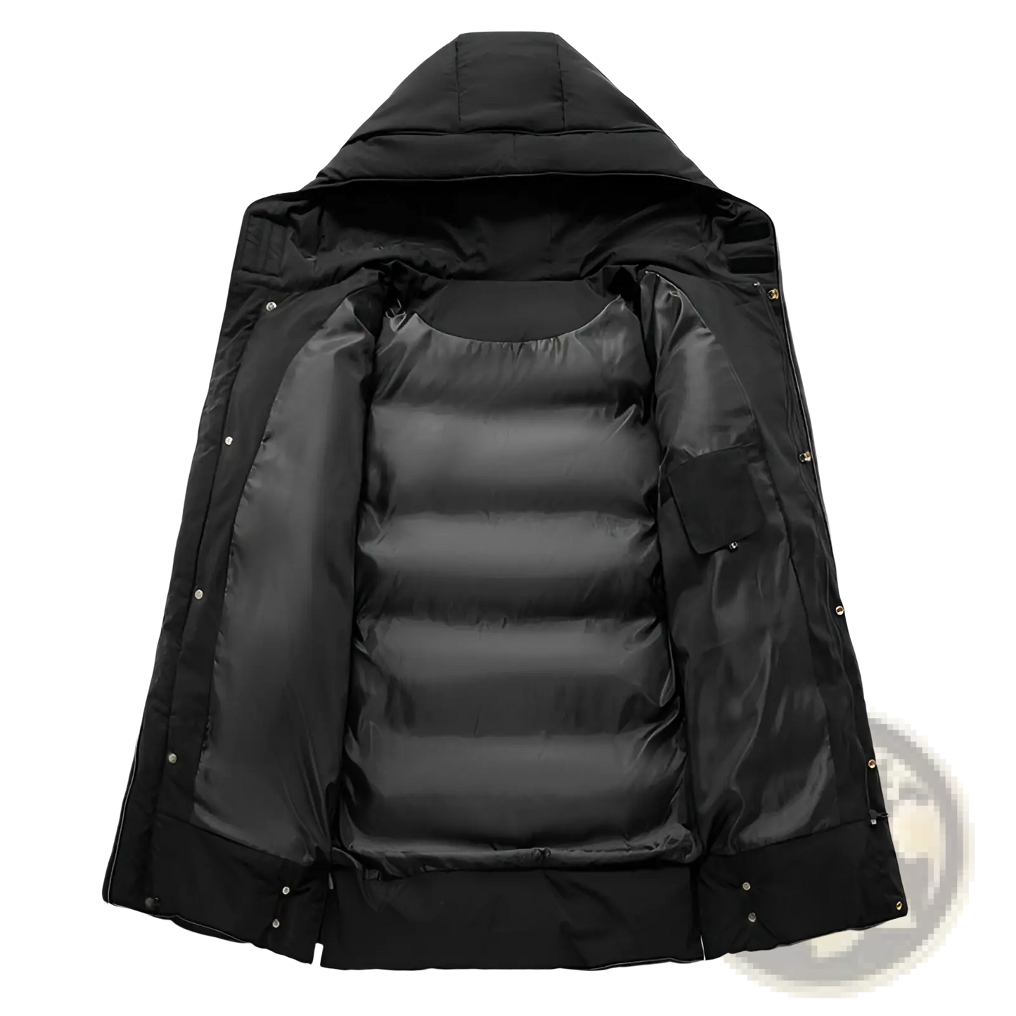 Men's Mid-length Quilted Hooded Winter Puffer Jacket