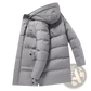 Men's Mid-length Quilted Hooded Winter Puffer Jacket
