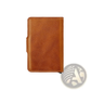 Men's Minimalist Brown Leather Rfid Wallet with Hasp Closure