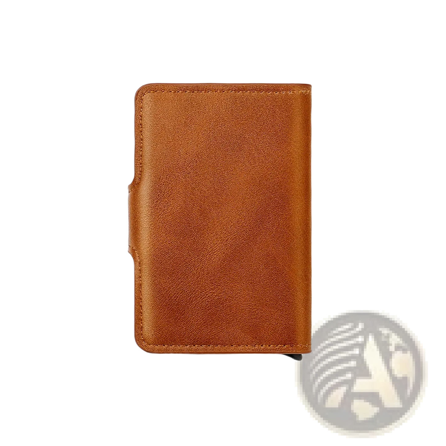 Men's Minimalist Brown Leather Rfid Wallet with Hasp Closure