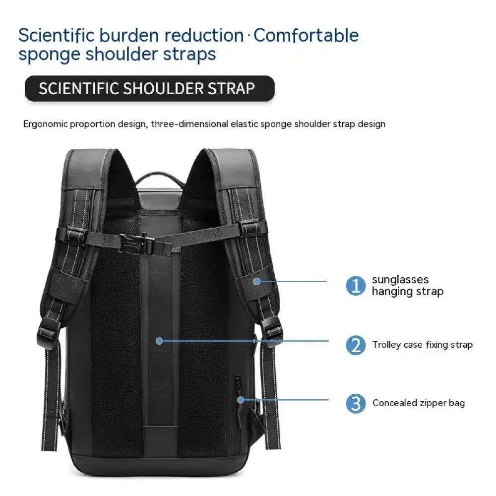 Men's Vacuum Compression 60l Expandable Travel Backpack