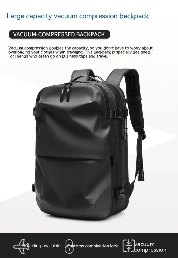Men's Vacuum Compression 60l Expandable Travel Backpack