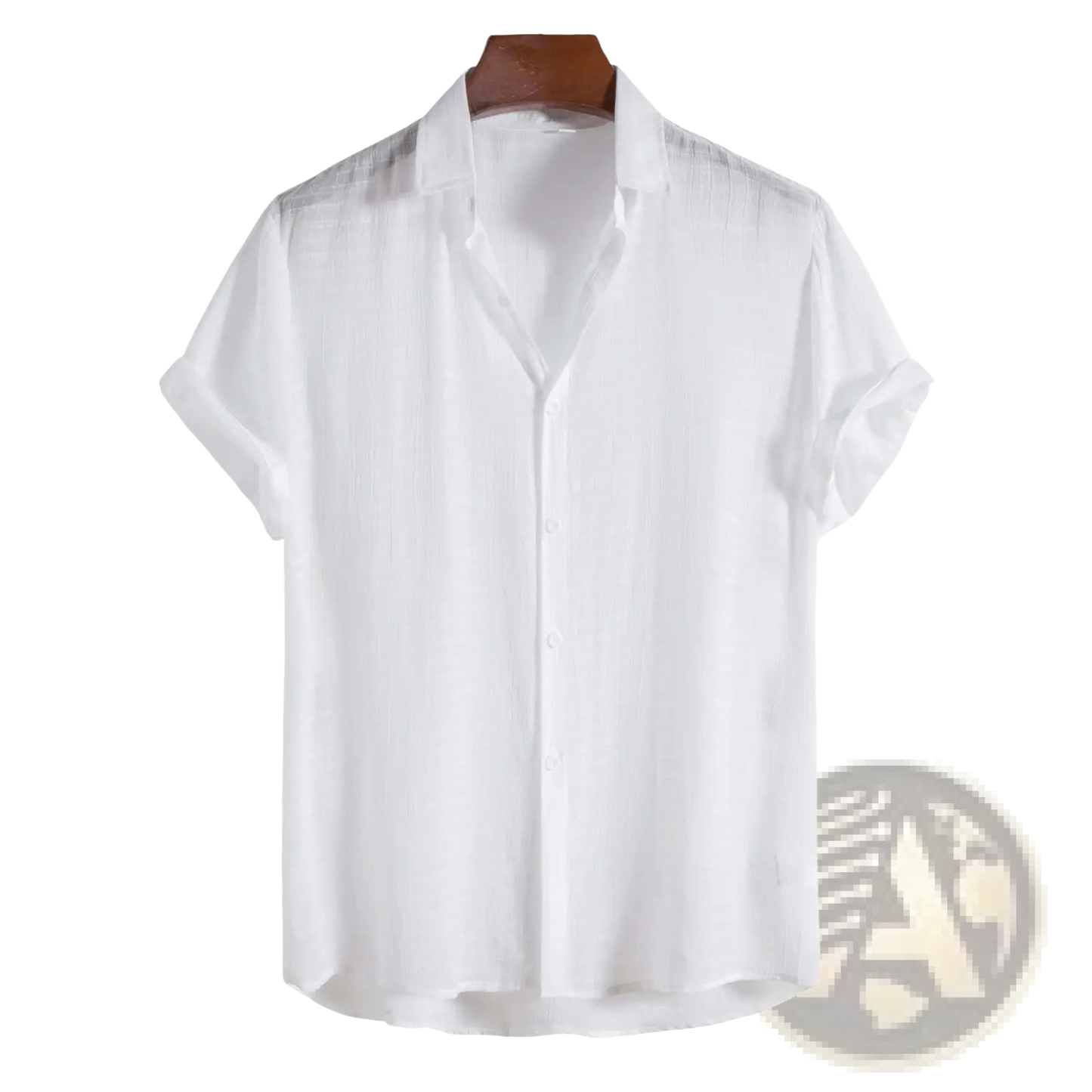 Men's Minimalist Textured Short Sleeve Grid Shirt