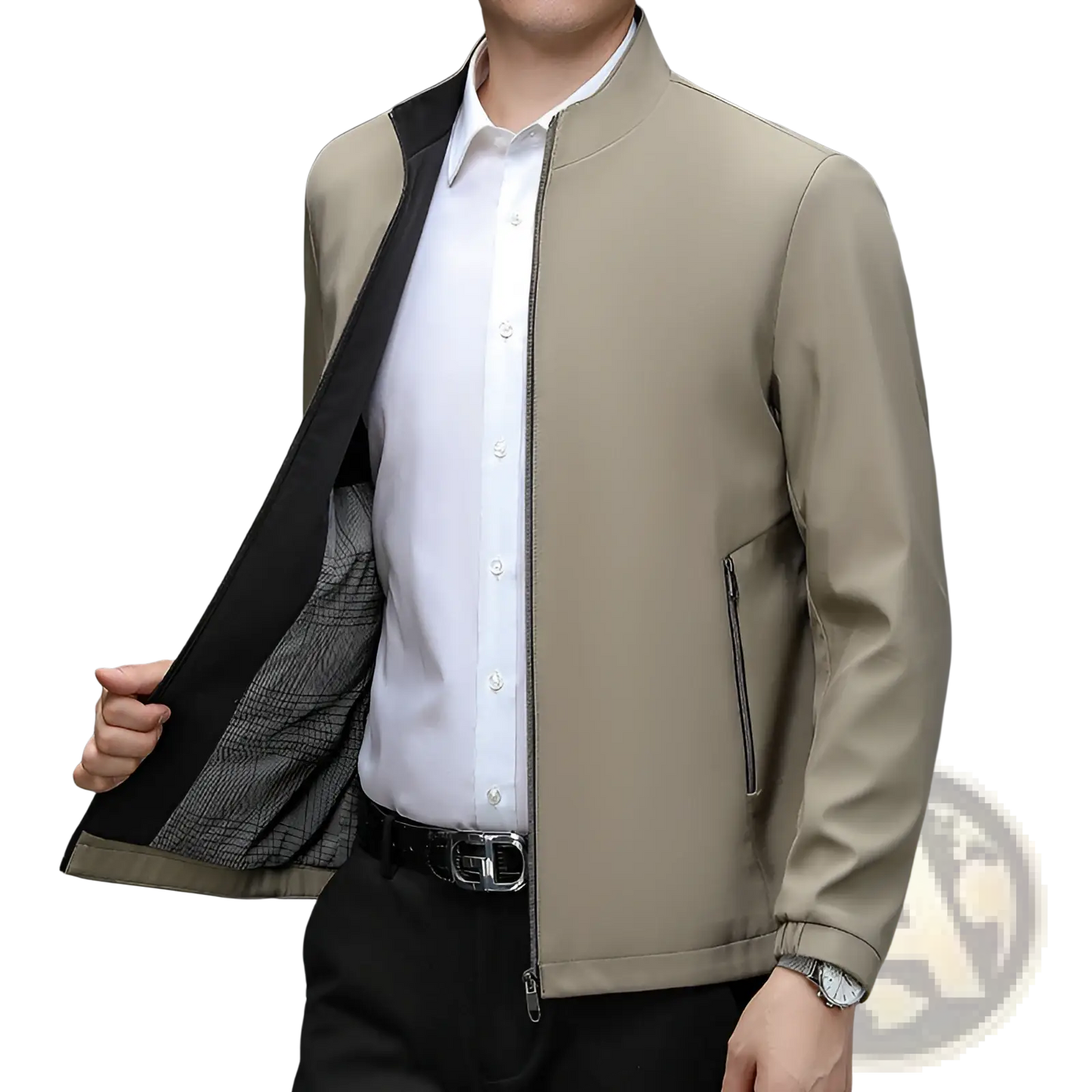 Men's Modern Lightweight Stand Collar Bomber Jacket