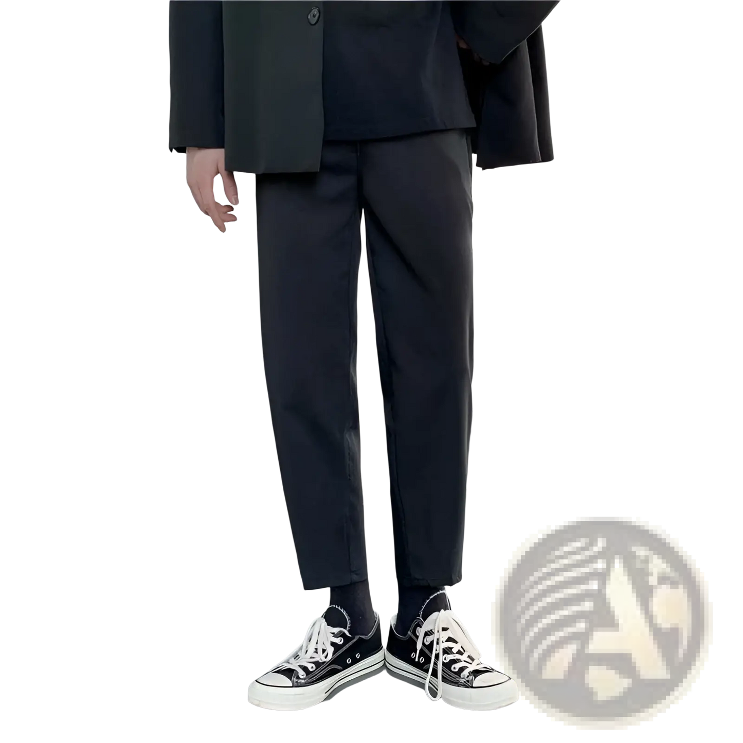 Men's Modern Slim Fit Straight Leg Cotton Trousers