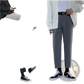 Men's Modern Slim Fit Straight Leg Cotton Trousers