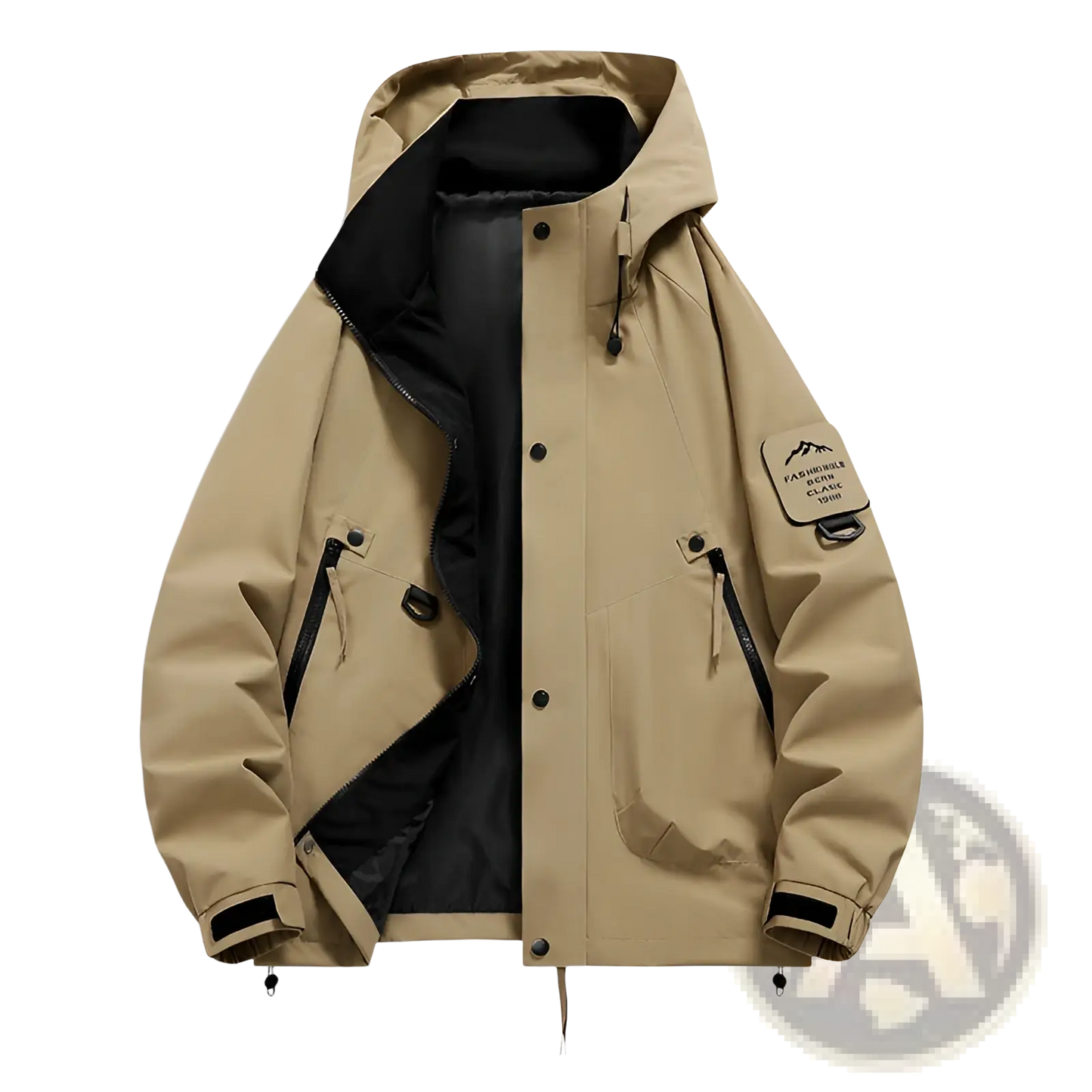 Men's Modern Waterproof Windproof Hooded Utility Jacket