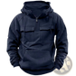 Men's Multi Pocket Half Zip Fashion Hoodie