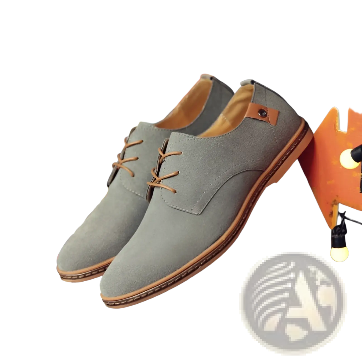 Men's Nubuck Leather Casual Suede Lace Up Shoes