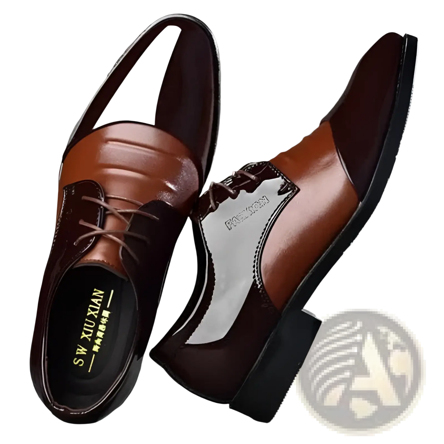 Men's Oxford Leather Shoes British Style Pointed Toe