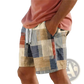 Men's Patchwork Houndstooth Streetwear Casual Shorts
