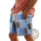 Men's Patchwork Houndstooth Streetwear Casual Shorts