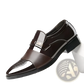 Men's Patent Leather Buckle Loafers for Business and Formal Wear