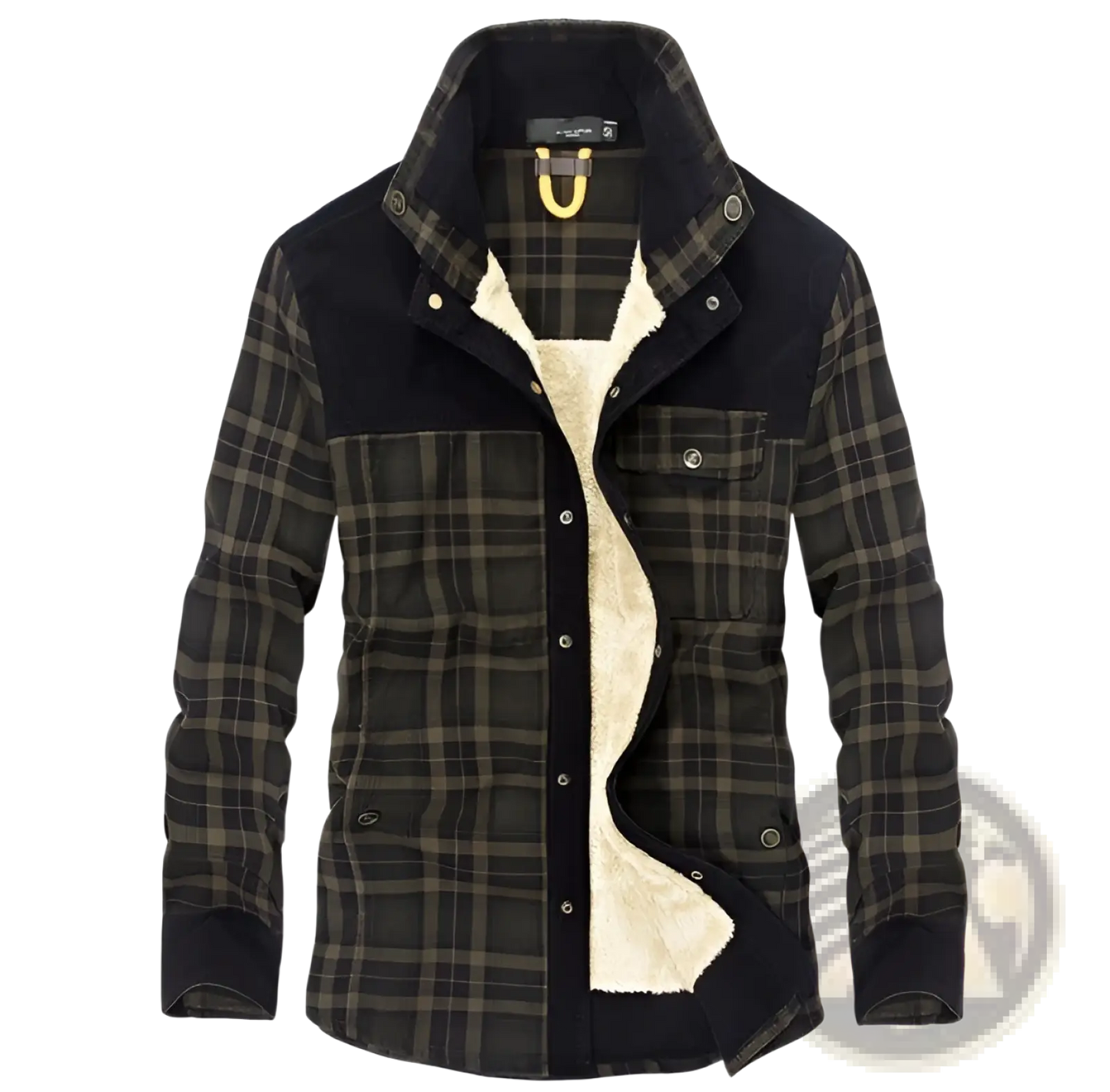 Men's Plaid Fleece Lined Corduroy Winter Jacket