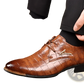 Men's Pointed Toe Formal Leather Business Shoes