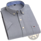 Men's Premium 100% Cotton Textured Short Sleeve Shirt