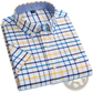 Men's Premium 100% Cotton Textured Short Sleeve Shirt