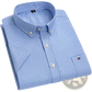Men's Premium 100% Cotton Textured Short Sleeve Shirt