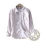 Men's Premium 100% Linen Long Sleeve Casual Shirt