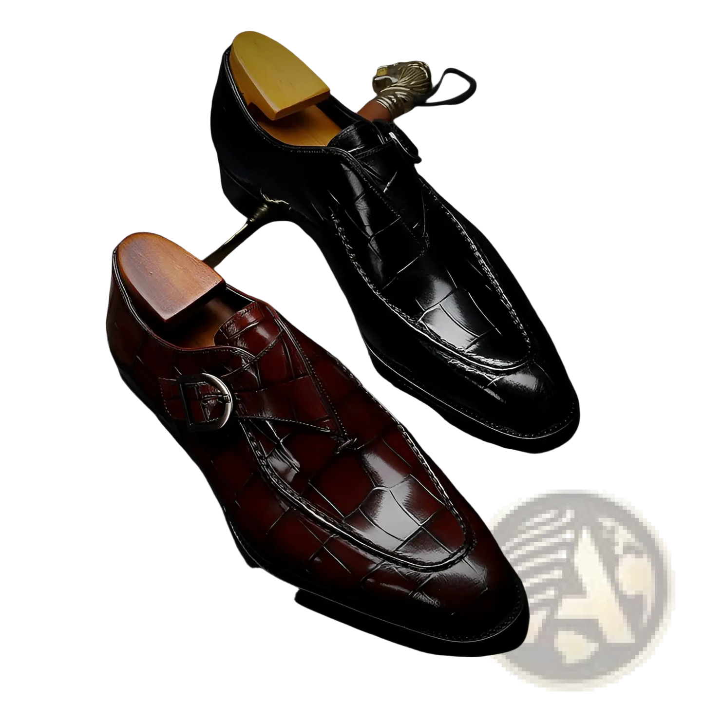 Men's Premium Cowhide Leather Pointed Toe Low Top Shoes
