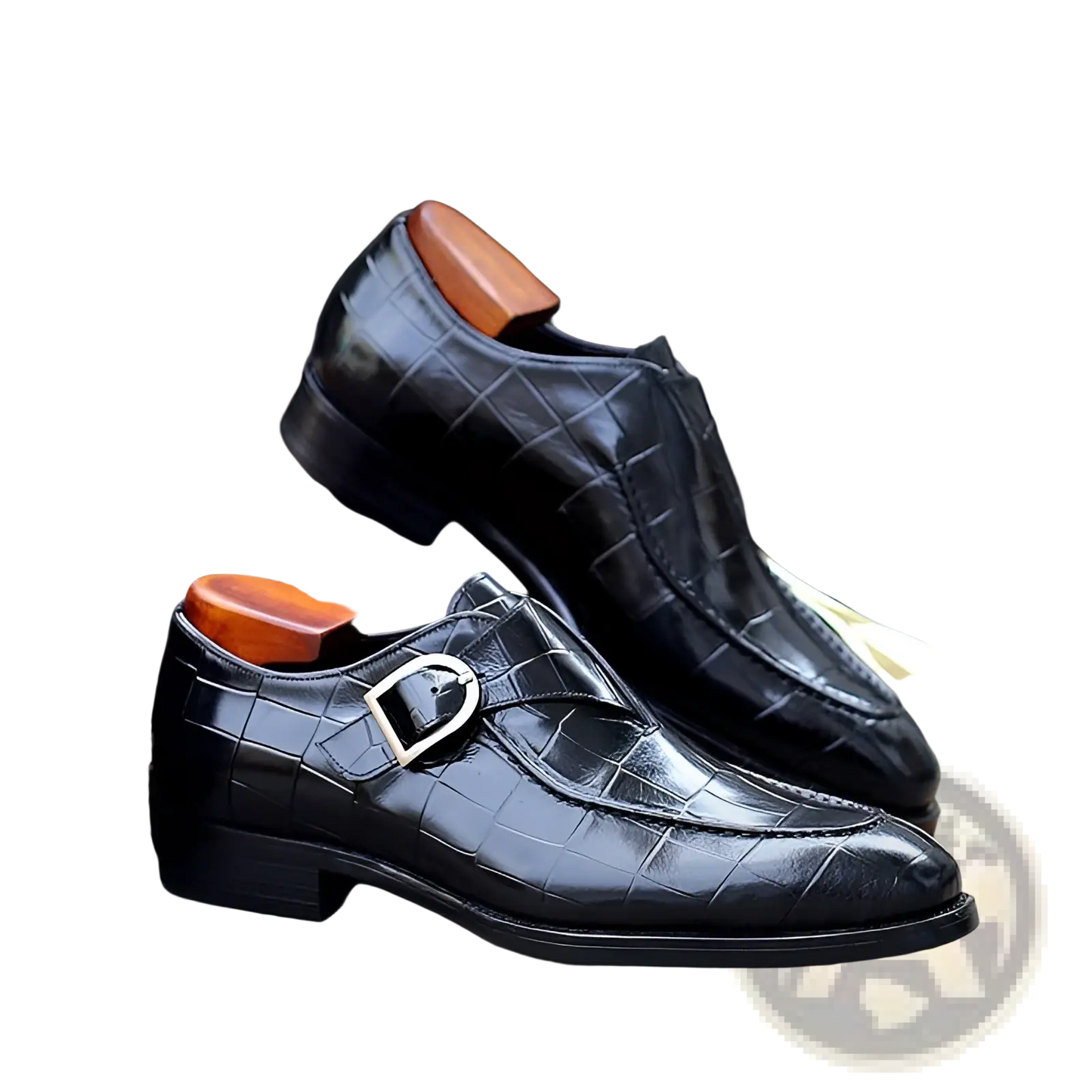 Men's Premium Cowhide Leather Pointed Toe Low Top Shoes