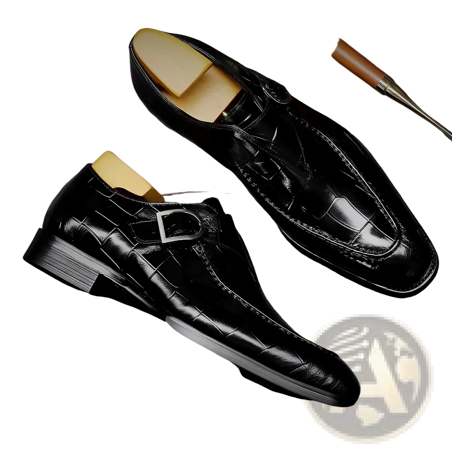 Men's Premium Cowhide Leather Pointed Toe Low Top Shoes