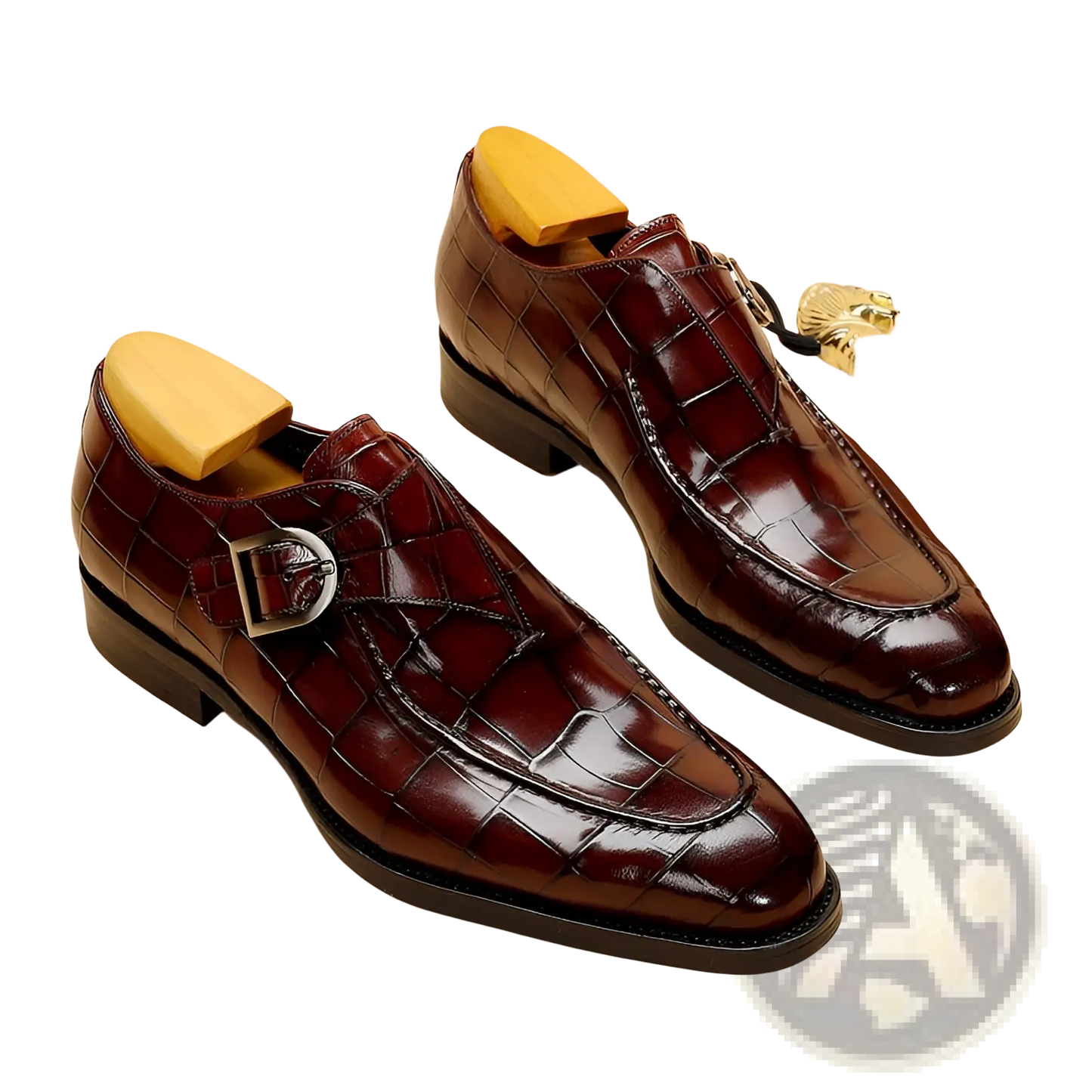 Men's Premium Cowhide Leather Pointed Toe Low Top Shoes