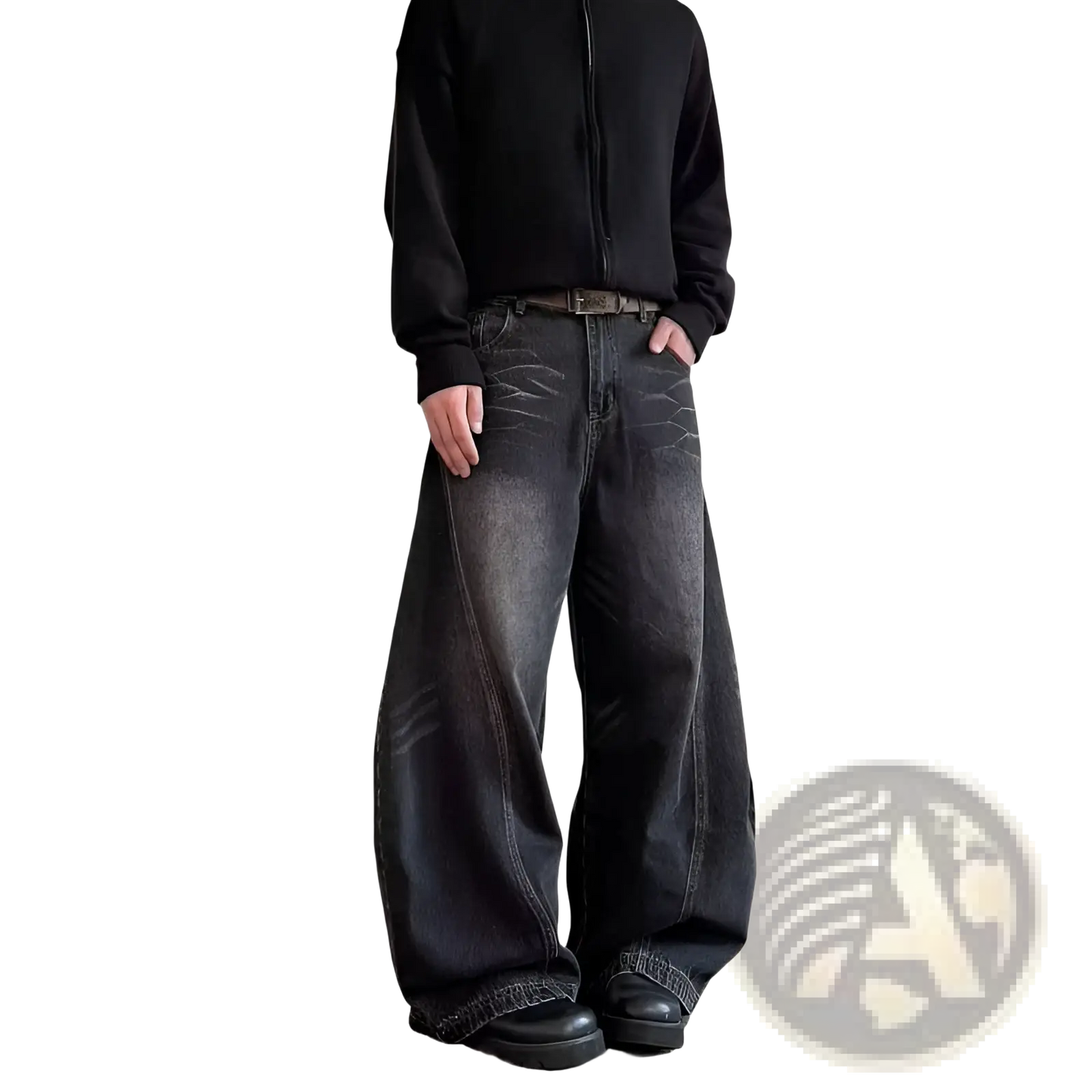 Men's Premium Relaxed Wide Leg Denim Jeans