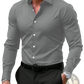 Men's Premium Slim Fit Long Sleeve Button Down Dress Shirt