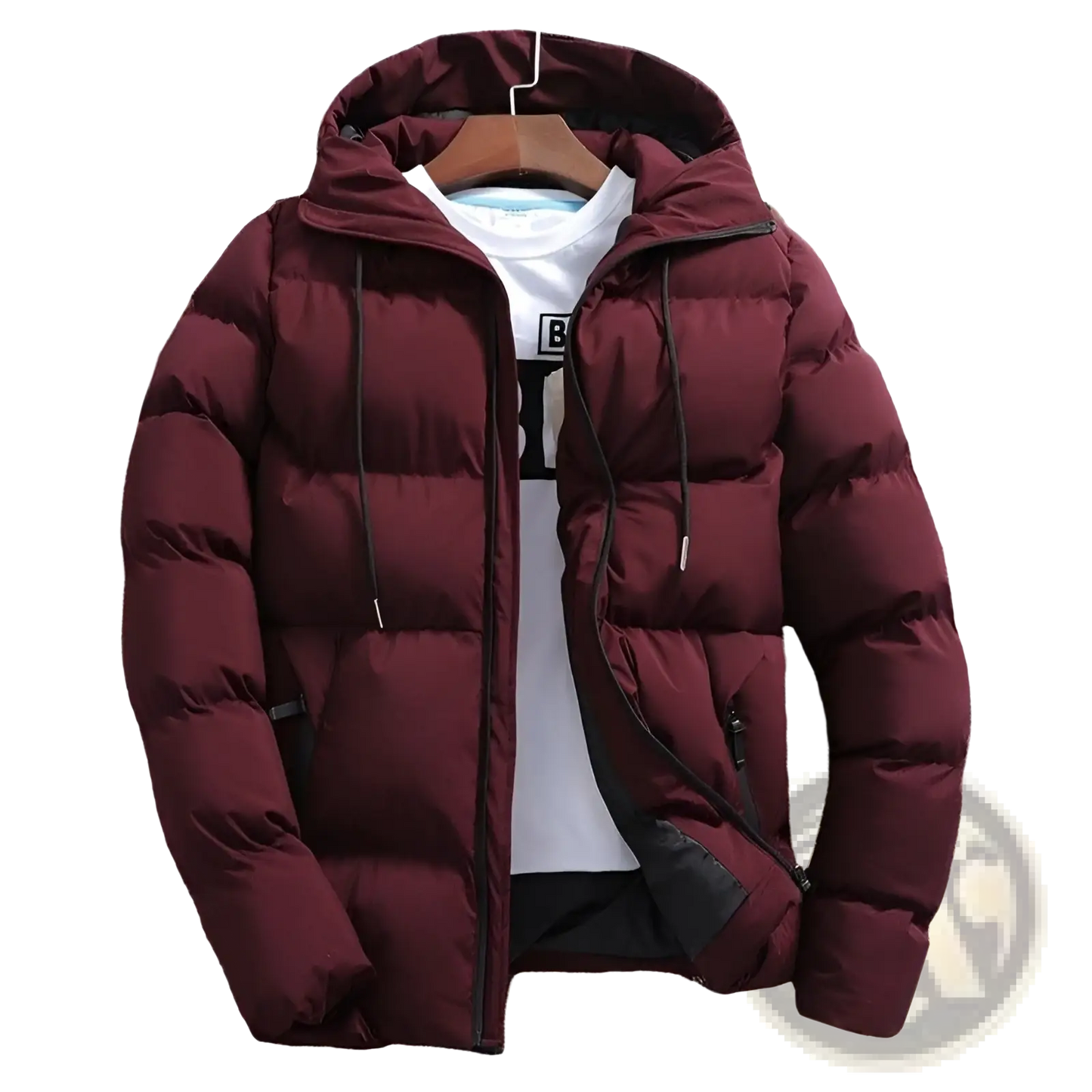 Men's Quilted Cotton Hooded Puffer Jacket