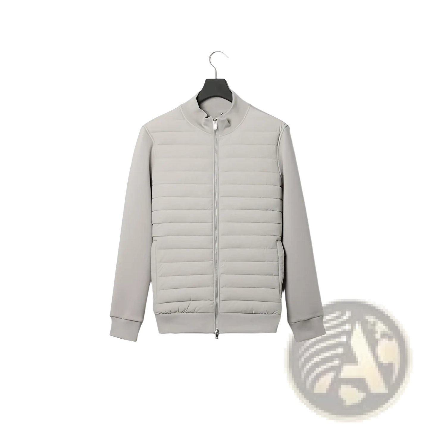 Men's Quilted Lightweight Bomber Jacket with Stand Collar